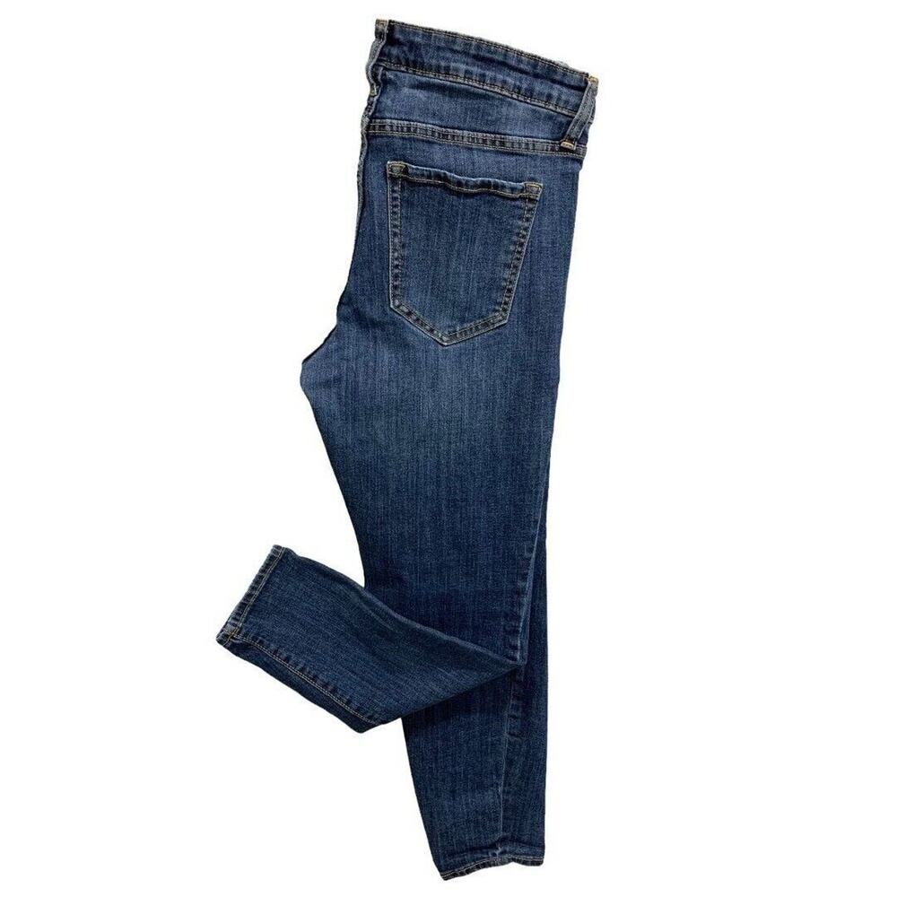 Size 29 Gap Denim Womens Skinny Jeans Tapered Stretch Cotton 25" Inseam Crop